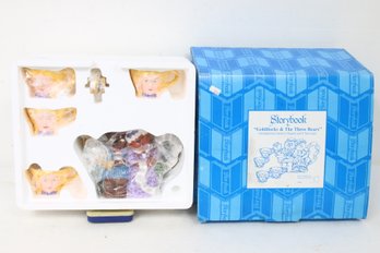 Department 56 Storybook - Goldilocks And The Three Bears - Ceramic Teapot And 4 Teacups New Old Stock