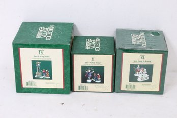 Department 56 Heritage Village Collection - Twelve Days Of Christmas Accessories (#IV,V,VI) - New Old Stock