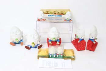 Department 56 - Group Of Humpty Dumpty Figurines, Accessories, Ornaments, Bookends