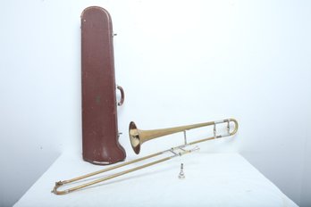 Vintage Trombone In Carry Case