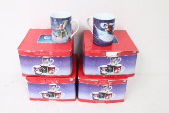 Large Group Of 14 Department 56 Coffee Mugs - New Old Stock