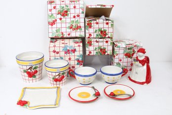 DEPARTMENT 56 Life Is Just A Bowl Of Cherries - Group Of Kitchen Accessories - New Old Stock