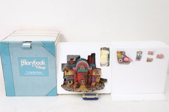 Department 56 Storybook Village Collection - T.L Pigs Brick Factory Lighted Building & More - New Old Stock
