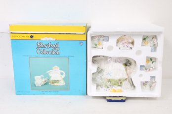 Department 56 Storybook Village Collection - Mary, Mary Quite Contrary Teapot Set With 4 Cups - New Old Stock