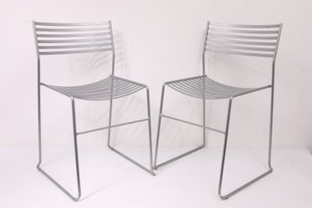 Pair Of EMU Made In ITALY Contemporary Design Metal Chairs