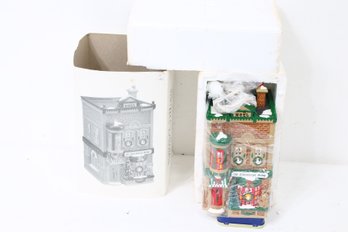 Department 56 The Original Snow Village ' The Christmas Shop ' Building Hand Painted Lighted - NOS