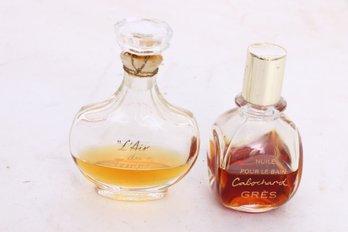 GRES Cabochard Pour Le Bain Perfume And L'Air Du Temps In Lalique Crystal Bottle