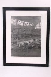 LARGE MICHAEL SPANO - HAMBURG STATION - GELATIN SILVER PRINT ON GERMAN MURAL PAPER PENCIL SIGNED 4 OF 15