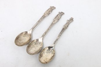Group Of 3 Vintage Old Company Silver Plate Spoons Yogi Bear, Huckleberry Hound