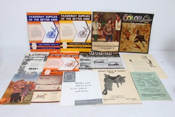 Group Of Vintage Reference Booklets About Taxidermy, Leathercraft, Saddlery & More