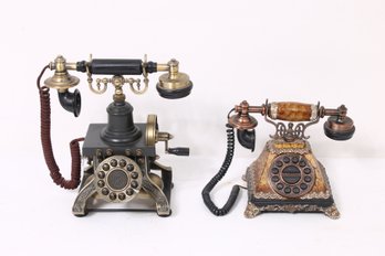Pair Of Modern Look Like Antique Phones By Tri-vista Designs & Parmount Electronics