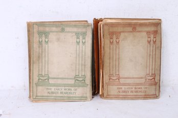 2 Volumes - The Early Works Of Aubrey Beardsley And The Later Works Of Aubrey Beardsley Published By John Lane