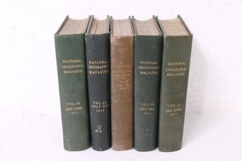 Group Of National Geographic Magazines From Years 1914 1923 1925 1927 1931