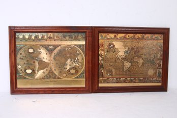 Modern Decorative Framed Prints Of 1860's Maps From William Bleau & Moses Pitt