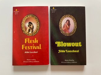 2  Midwood Books 38-297: Flesh Festival By Aldo Lucchesi 175-2: Blowout By Aldo Lucchesi