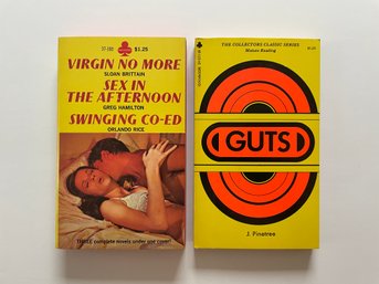 2 Midwood Books 125-45: Guts By J. Pinetree  37-180 VIRGIN NO MORE SLOAN BRITTAIN, SEX IN THE AFTERNOON