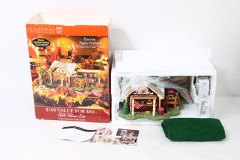 Department 56 The Original Snow Village ' Harvest Apple Orchard ' Hand Painted Lighted - New Old Stock