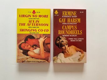 2 Midwood Books 37-180 VIRGIN NO MORE SLOAN BRITTAIN, SEX IN THE AFTERNOON & 37-140  ERMINE By KIMBERLY KEMP,