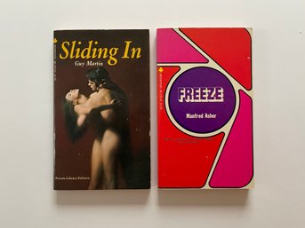 2 Midwood Books 1970 175-22: Sliding In By Guy Martin & 125-42: Freeze By Manfred Asher