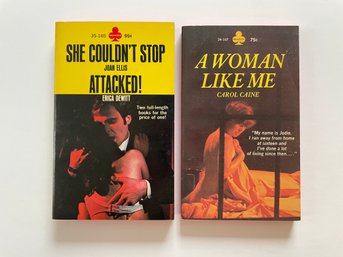 2 1968 NOS Midwood Books Paperbacks 34-107: A Woman Like Me By Carol Caine & 35-165: She Couldn't Stop By Joan