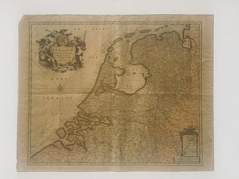 (1680) Belgium Foederatum,, General Map Of Netherlands., Nicolaes Visscher 1618-1679 Published By Visscher