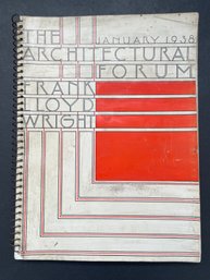 Frank Lloyd Wright 1938 Architectural Forum, Folding Plates, Januaryc 1938 Issue, Spiral Bound.