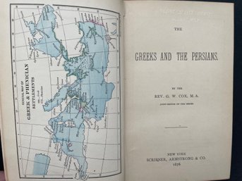 MAPS 1876 The Greeks And The Persians  By Rev. G. W. Cox.