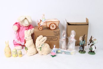 Group Of Department 56 Rabbit Dolls, Figurines