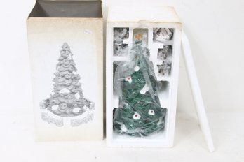 Department 56 Heritage Village ' Town Tree ' 5 Porcelain Accessories - New Old Stock