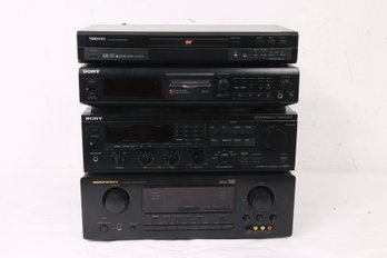 Group Of Vintage Sony Marantz Toshiba Audio Electronics
