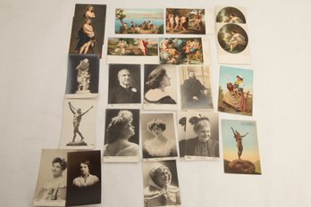 Vintage Statuary / Paintings & Art Postcard Lot