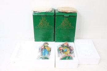 Department 56 Pair Of In The Spirit Dickens Sculptures - Scrooge & Nephew Fred - New Old Stock
