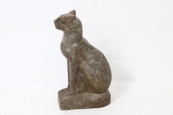 Vintage Egyptian Basalt Stone Carved Cat Figurine