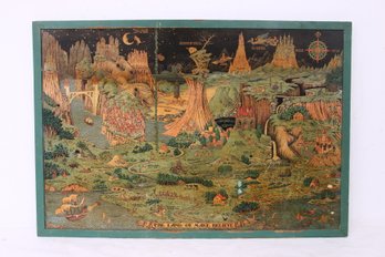 Antique JARO HESS 1930 The Land Of Make Believe Lithograph