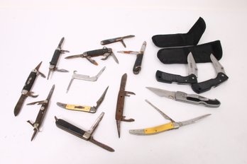 Group Of Vintage Folding Knives - August Muller, Ric-nor, Camco, Imperial & More