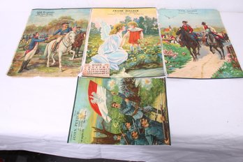 Antique 1930's Group Of Local New Haven CT Advertising Polish Patriotic Calendars