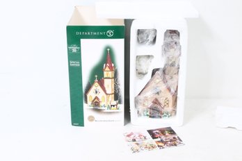 Department 56 Alpine Village Series MERRY CHRISTMAS CHURCH Limited Edition Building - New Old Stock