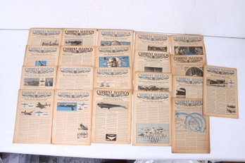 Group Of Antique 1940's WWII Current Aviation Bulletins