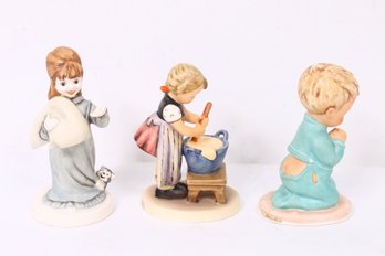 Group Of 3 Hummel Figurines - Baking Day, Bless Us All And One More