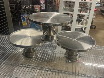 Lot Of 3 Winco CHS-13 Cake Stand