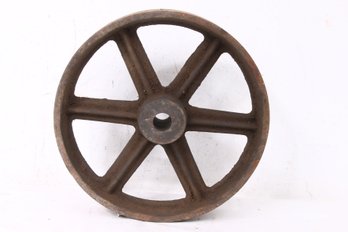 Antique Heavy Cast Iron 6 Spoke Wheel