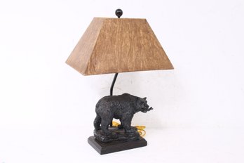 Great Western Style Fishing Bear Table Lamp