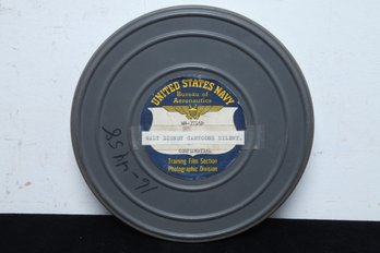 Vintage US Navy Bureau Of Aeronautics: Silent WALT DISNEY CARTOONS Film Reel