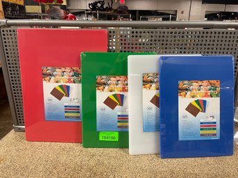 Lot Of 4 New  Mixed Color Coded Cutting Boards  NSF