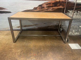 Metal And Wood Display Table
