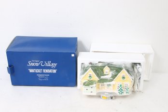 Department 56 The Original Snow Village ' Nantucket Renovation ' Home Hand Painted Lighted - New Old Stock