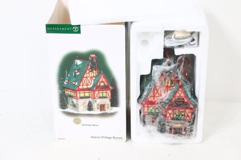 Department 56 Alpine Village Series - CHRISTMAS HOUSE - New Old Stock