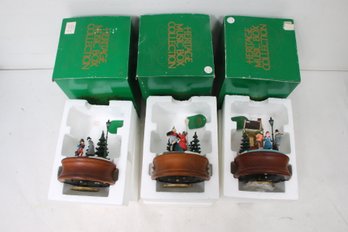Department 56 Heritage Music Box Collection - Group Of 3 - New Old Stock