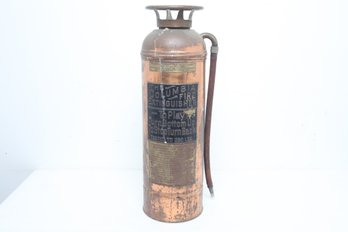 Antique Copper Columbia Fire Extinguisher