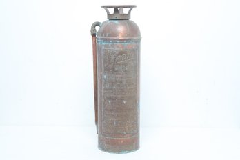 Antique Pyrene Coper Fire Extinguisher